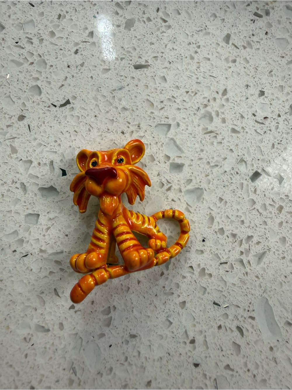 Gerry stamped Cute Orange Ceramic Tiger Figurine